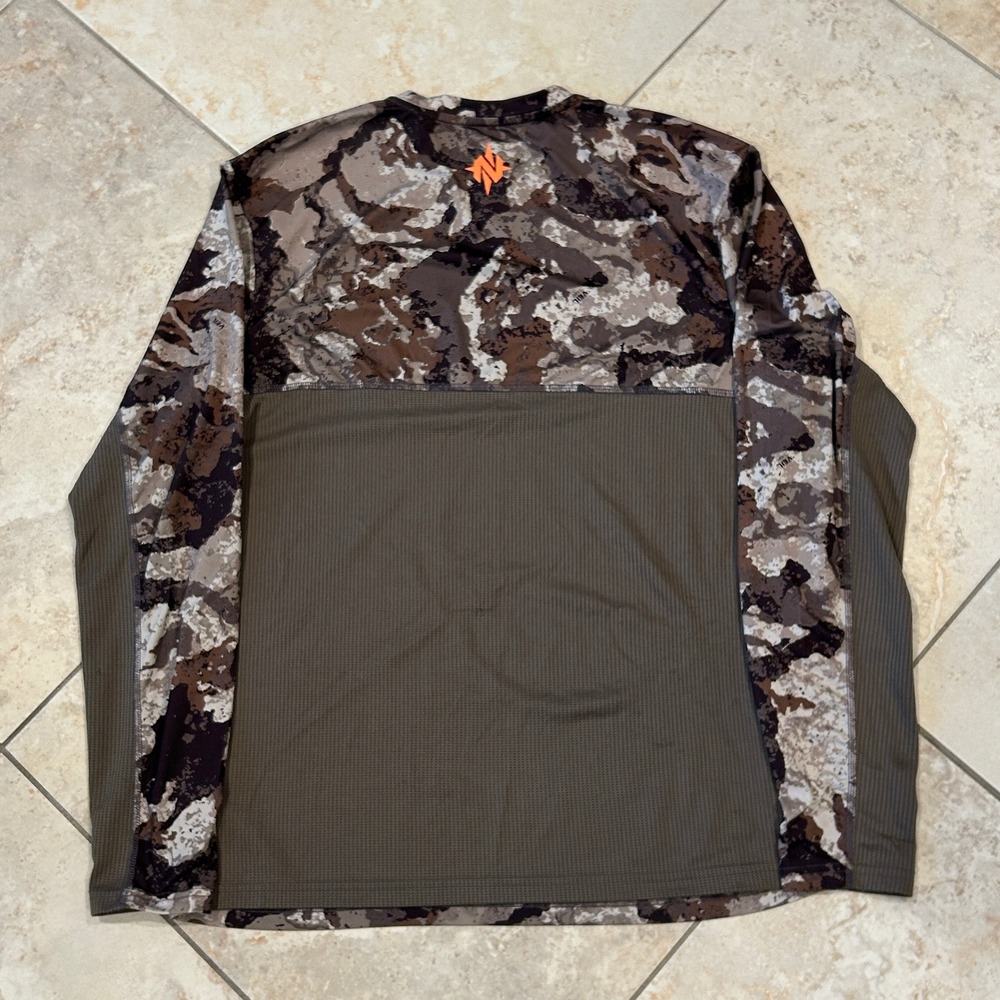 Nomad Long Sleeve Shirt Mens S Brown Veil Camo Performance Hunting Tactical Tee - Picture 8 of 9